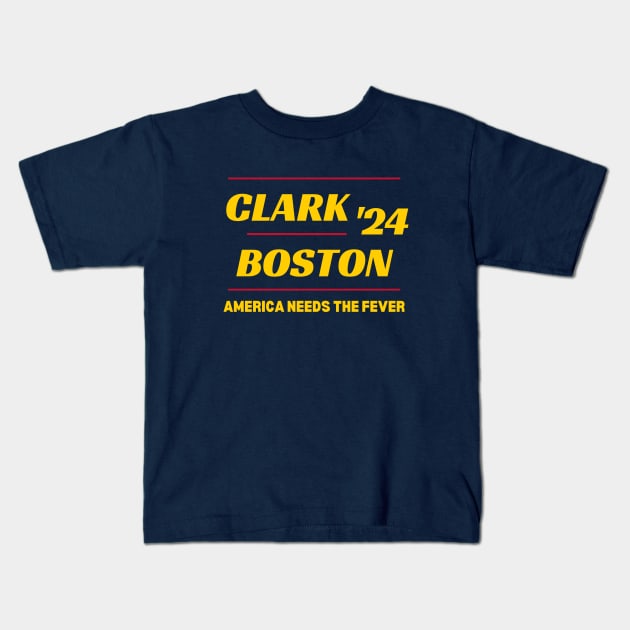 Caitlin Clark Aliyah Boston 2024 Indiana Fever Kids T-Shirt by Shine Threads